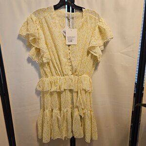 70'F/21'C Floral Print Ruffle Mini Dress Size Large